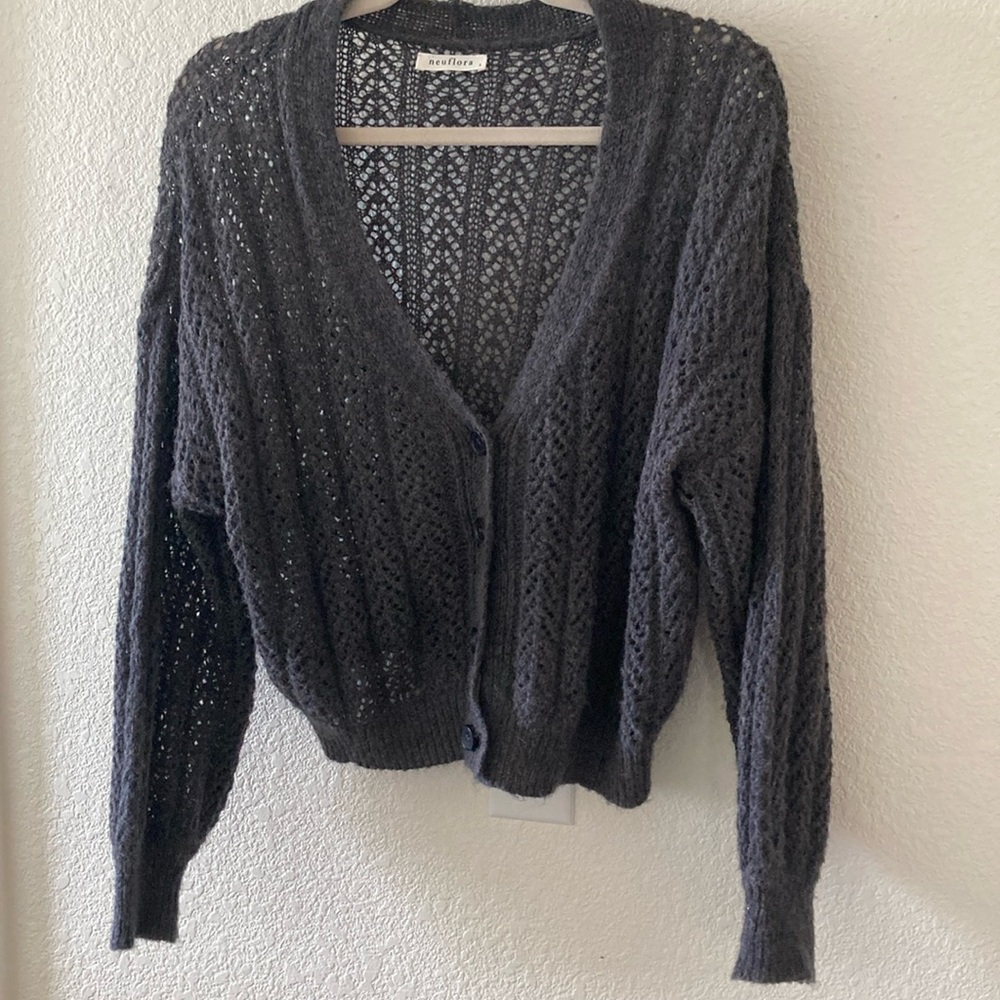 Women's Black Button Down Cardigan